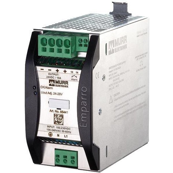 MURR ELEKTRONIK Power supply, 230VAC/24VDC 10A 85441
