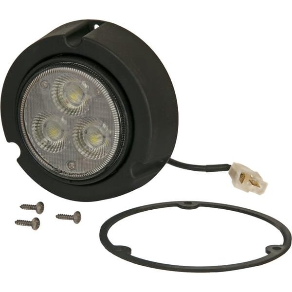 Kramp Work light LED, 36W, 4000lm, round, 10-30V, diameter 119mm, AMP 2-pin, Wide flood, 3 LED's, LA10415