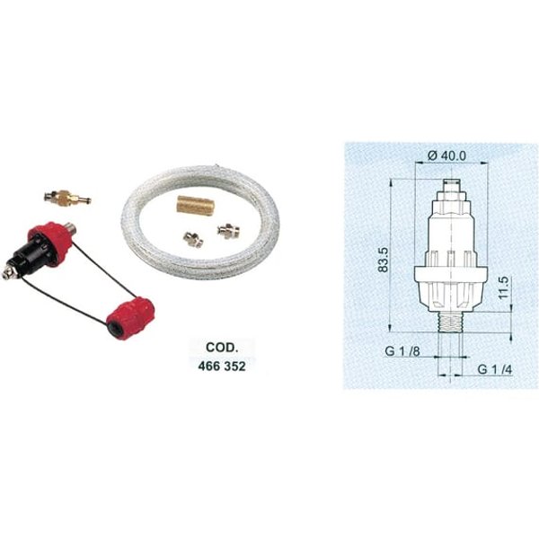 Arag Pressure gauge Sep.Set 1/4" 466352