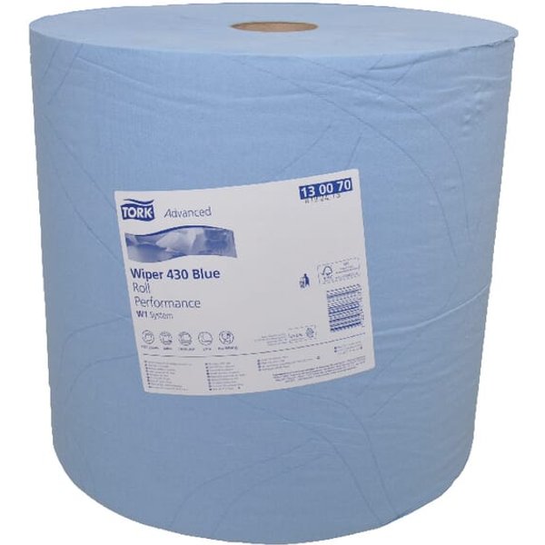 Tork Paper towel, blue roll, 37cm x 340m, 2ply, outer diameter 390mm, embossed, PM130070