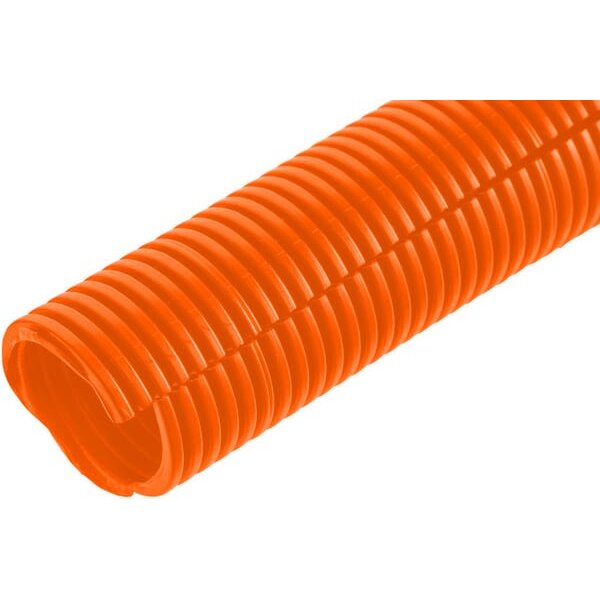 Kramp Protection tube 32mm 25m flexible corrugated, open, orange FTOR32025