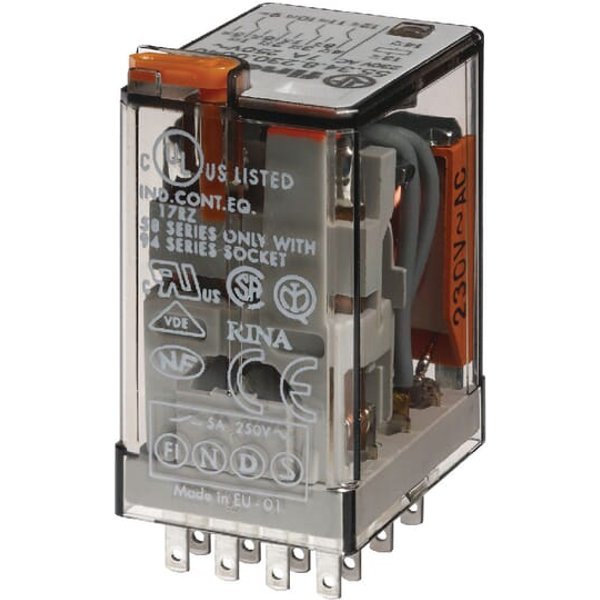 Finder Relay 4-pole, 12V DC 553490120090