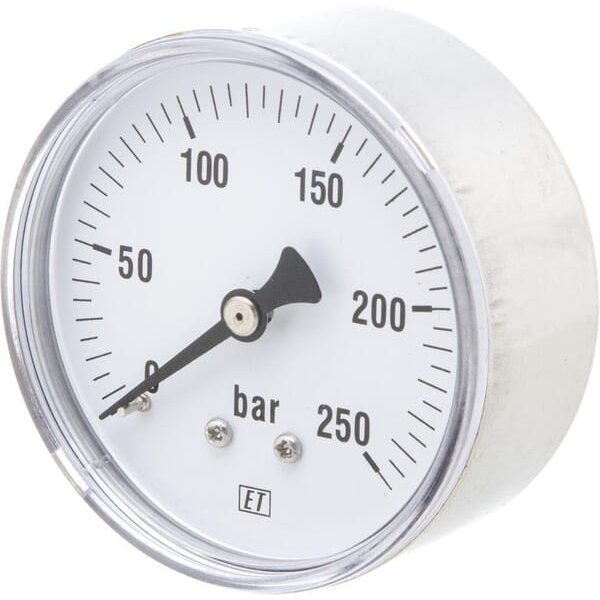 ET Pressure gauge diameter 63 0–250bar 1/4" rear MA63250B04SS