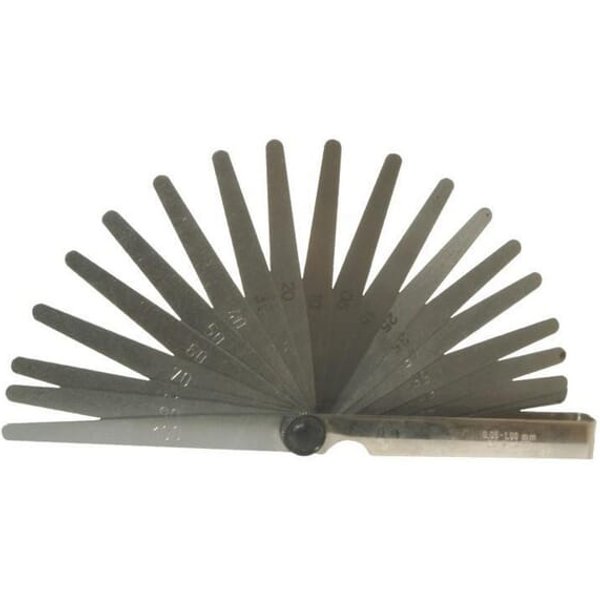 Richter Feeler gauge 0.05 - 1.0 mm, 20 blades HG620210