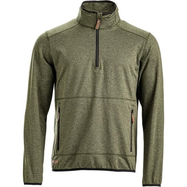 Kramp Fleece shirt 1/2 zip Men, olive 2XL KW5011001802060