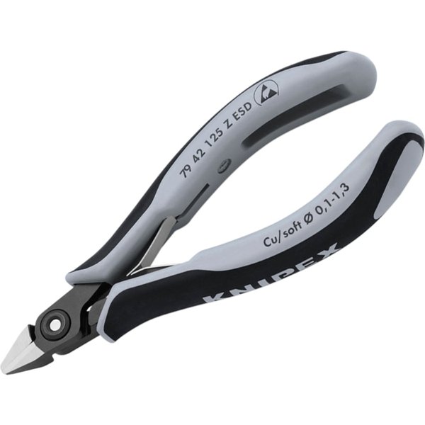 KNIPEX 79 42 125 Z ESD Precision Electronics Side Cutters 125mm 79 42 125 Z ESD