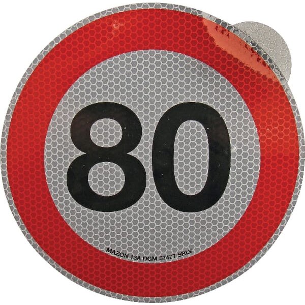 Mazon Sticker prohibition sign speed limit: 80km/h WB7980IT