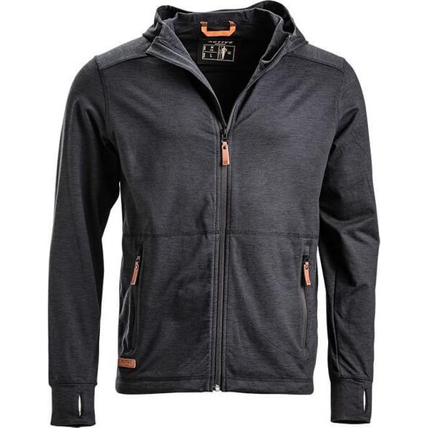 Kramp Zipped fleece with hood Men, charcoal S KW5011201811048