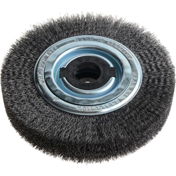 Lessmann Wheel Brush 200 mm x 45 mm, 0.30 mm Steel Wire with Adaptors 366.163