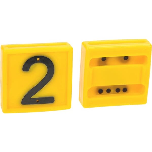 Farma Marking Number, No. 2 yellow 45x45mm 306002FA