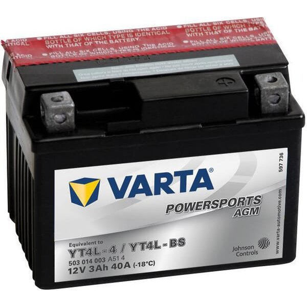 VARTA Battery 12V 3Ah 40A AGM Powersports 503014004I314PS