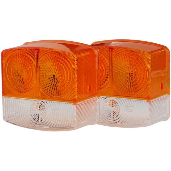 Hella Light lens, amber/transparent, square right 9EL134742021