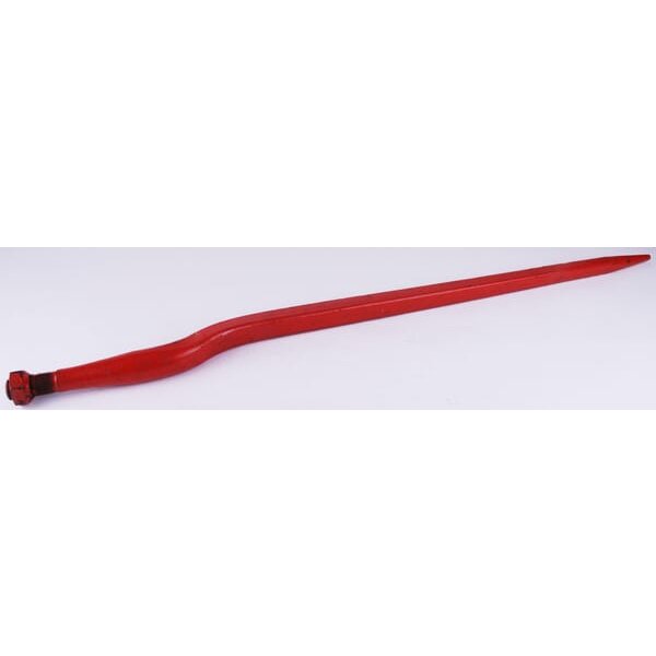 Kverneland Silage tine, cranked: 56mm square section 36x920mm, pointed tip with M24x2mm nut, red, KK221197
