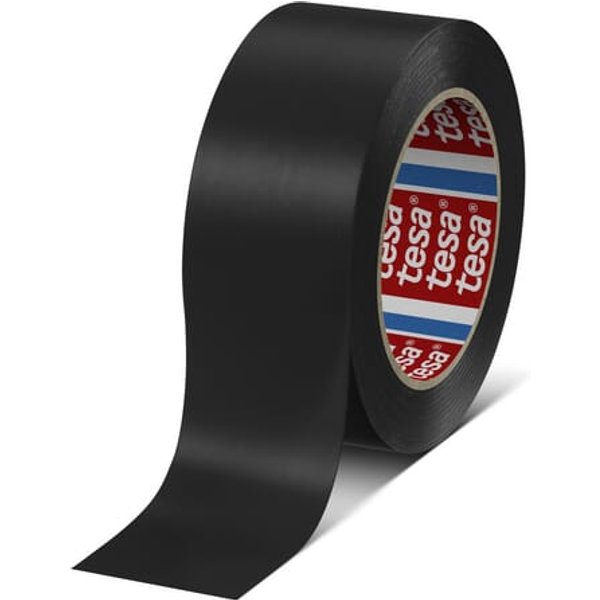TESA Tape premium PVC permanent, black, 33m x 50mm, TesaFLEX® T041690005593