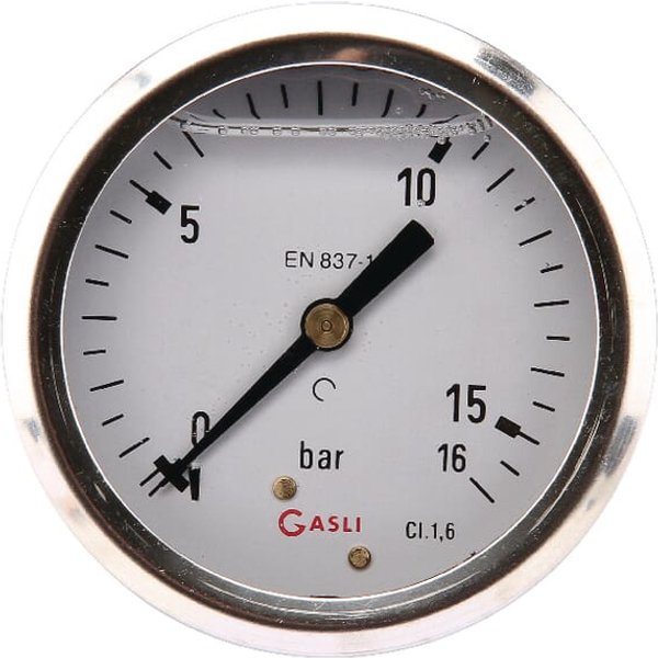 ET Pressure gauge diameter 63 0–16bar 1/4" rear MA6316B04SSGF