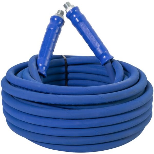 Kramp High pressure hose 3/8" 50m 400 bar 155°C 3/8" male ends, blue 9117HE50000