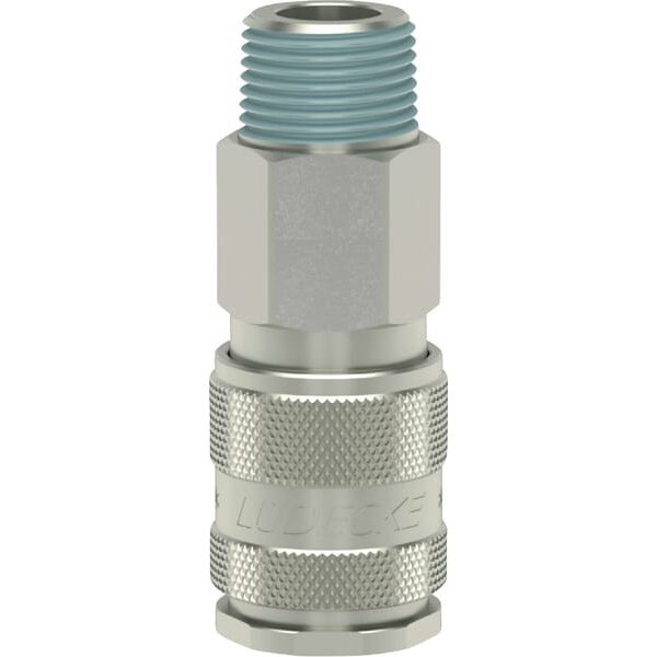 Lüdecke Q-Rel coup with 3/8" BSP M/Thd ESAI38A