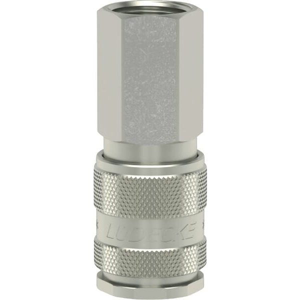 Lüdecke Q-Rel coup with 3/8" BSP F/Thd ESOI38I