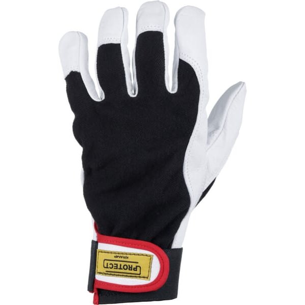 Kramp Work gloves black-white leather/cotton size 10/XL Protect by KG0300610