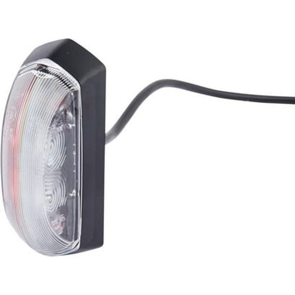 Hella Marker light LED, 4W, rectangular, 12V, red/white, bolt on, 92x37x42mm, 4 LED's, 2XS205020041