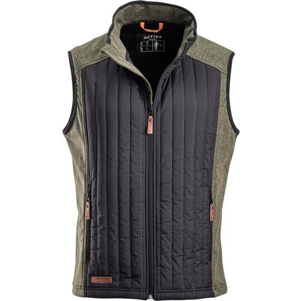 Kramp Hybrid/fleece vest Men, olive XL KW5011401902056