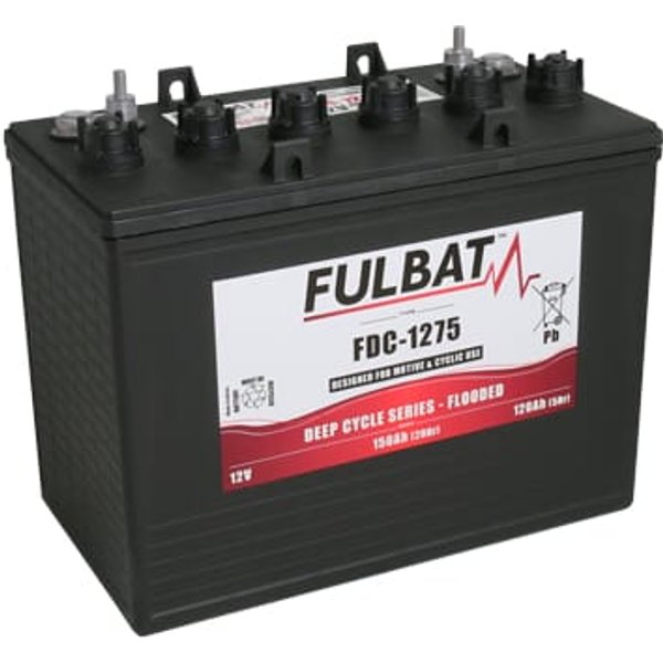 Fulbat Battery 12V 150(C20)/120Ah(C5) flooded lead acid FDC1275