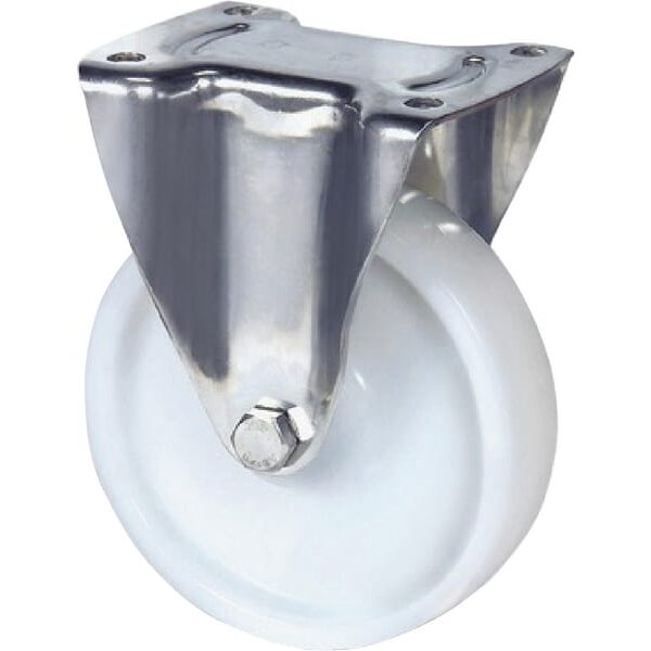 Tente Caster wheel rigid, polyamide wheel: diameter 100x36mm, stainless steel plate fitting: 100x85mm Load: 200kg, 8478UOO100P62