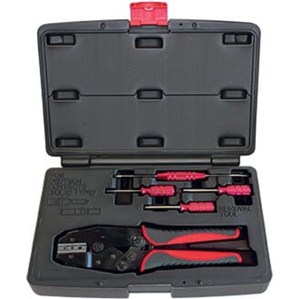 Kramp 9" carbon steel crimp pliers and die set (solid Deutsch terminals) + extraction tool LAT2000ASS4KR