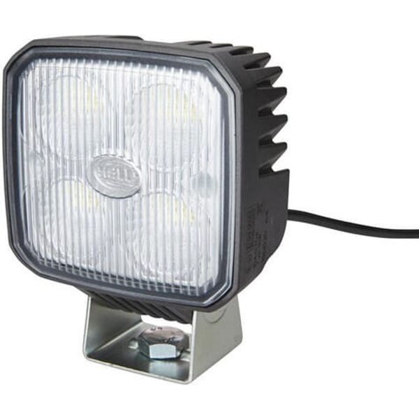 Hella Work light LED, 1,000lm, square, 12/24V, white, 122x53x95mm, clamp, Flood, 4 LED's, 1GA996284002