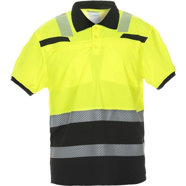 Hydrowear Polo shirt, size S/38, short sleeve, yellow/black, by 040445YBS