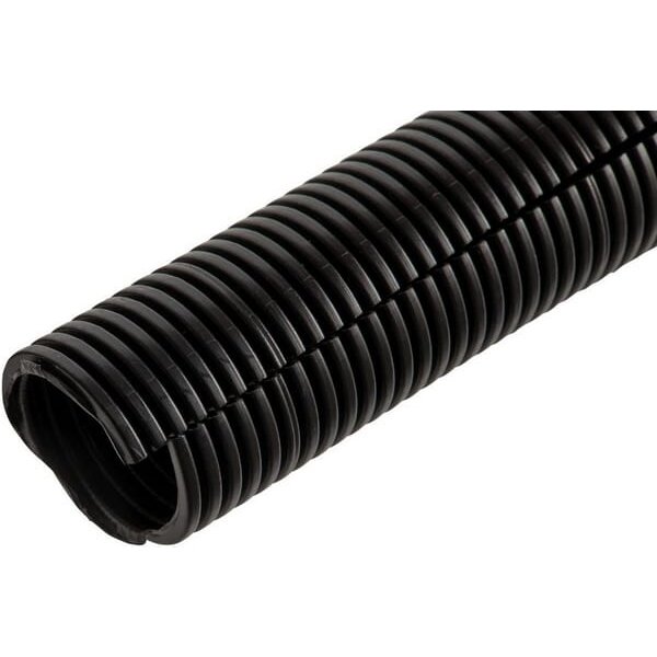 Kramp Protection tube 19mm 50m flexible corrugated, open, black FTBL19050