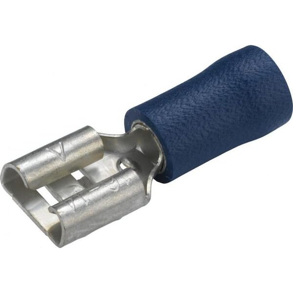 Hella Terminal blade female, blue, 1.5-2.5mm² 6.3x0.8mm, blister (100x), 8KW044022003