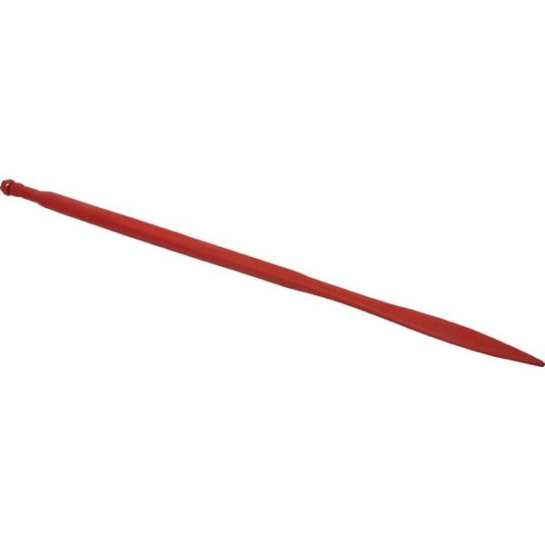 SHW Loader tine, straight, square section 36x1100mm, flattened tip with M22x1.5mm nut, red, FT4