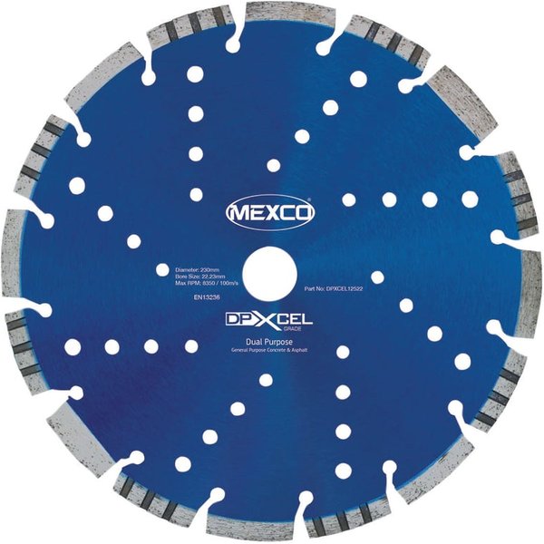 MEXCO XCEL Grade Dual Purpose Diamond Blade 230 x 22mm DPXCEL23022