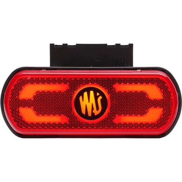 Kramp Marker light LED, red, rectangular, 12-24V, 133.8x53x25mm,"SAFETY LINE", LA30081