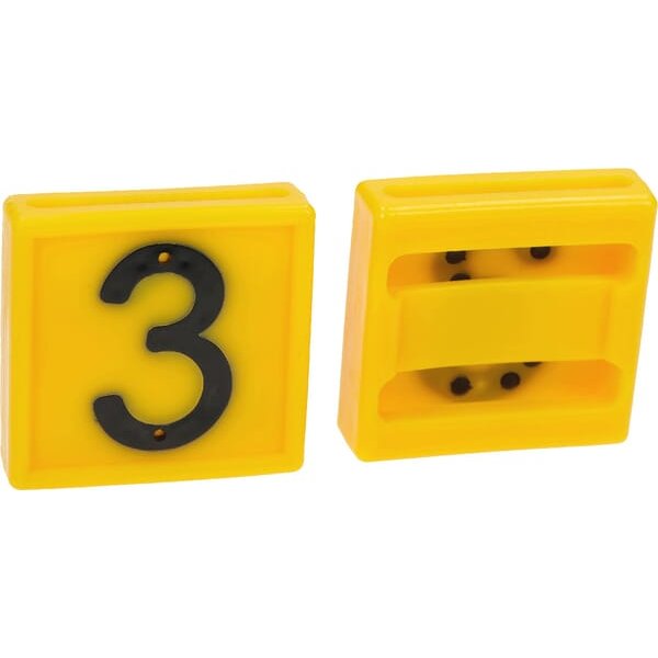 Farma Marking Number, No. 3 yellow 45x45mm 306003FA
