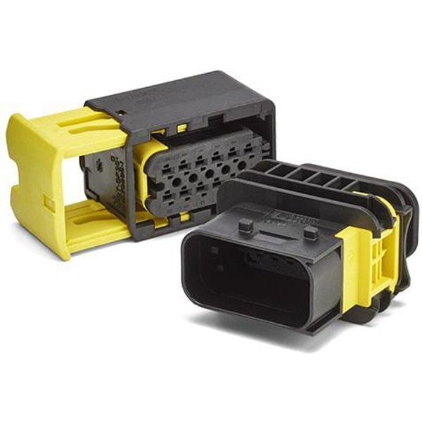 TE / AMP Plug housing 3 pole female, black HDSCS AMP114184481
