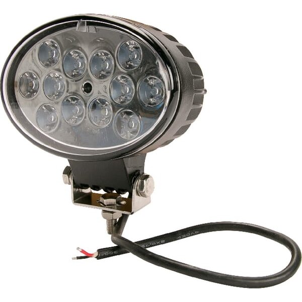 Kramp Work light LED, 36W, 2760lm, oval, 10/30V, 144x85x95mm, Spot beam, 12 LED's, LA10060