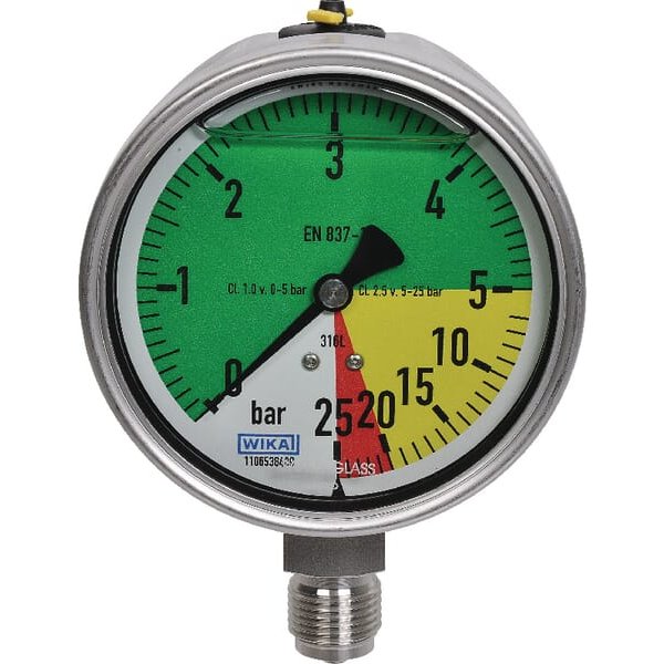 WIKA Pressure gauge diameter 100mm 0-5/25 1/4" MA1000525