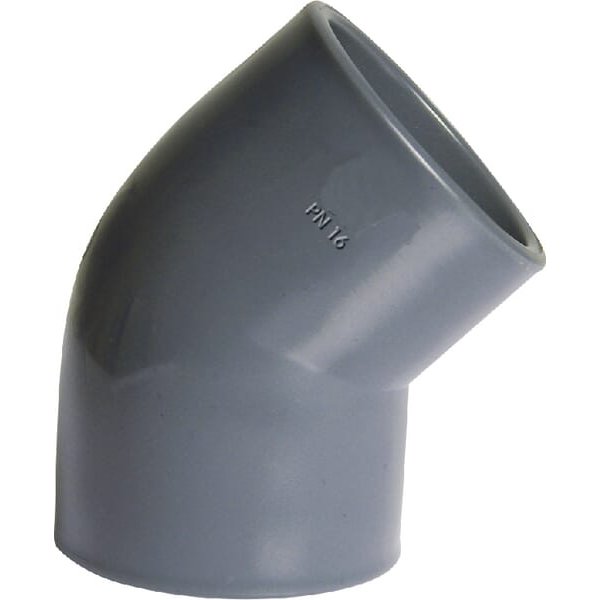Pimtas PVC elbow 45° 63x63mm 7063645GP