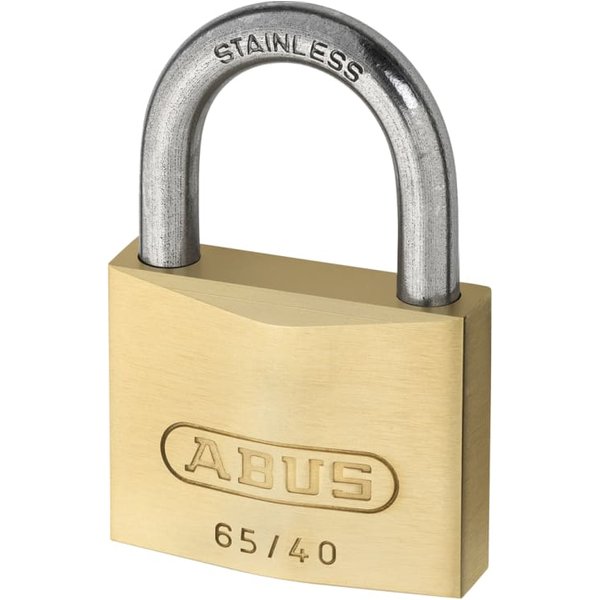 ABUS 65IB/50mm Brass Padlock Stainless Steel Shackle 10042406-01