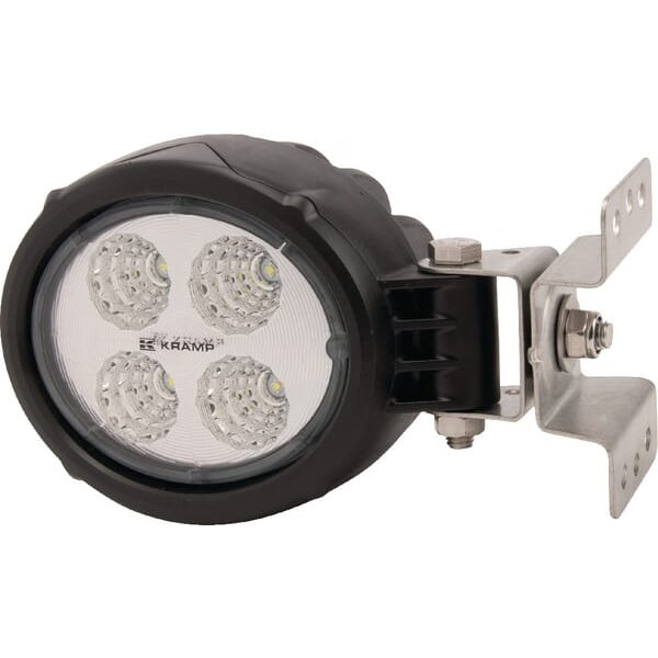 Kramp Work light LED, 18W, 1500lm, round, 10/30V, diameter 117mm Deutsch plug, Flood, 4 LED's, LA10018