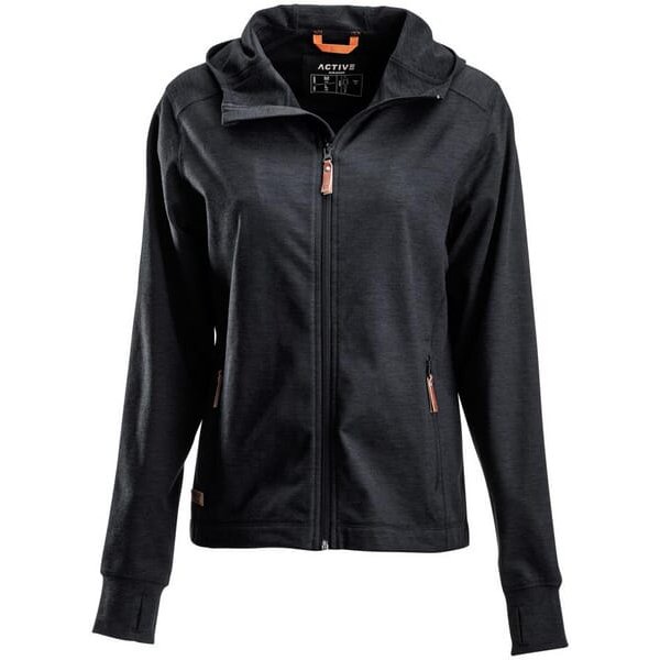 Kramp Zipped fleece with hood Ladies, charcoal XL KW5011301811056
