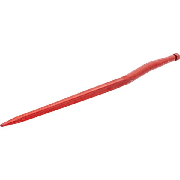 SHW Silage tine, cranked: 38mm star section 36x930mm, pointed tip with M20x1.5mm nut, red, KT9