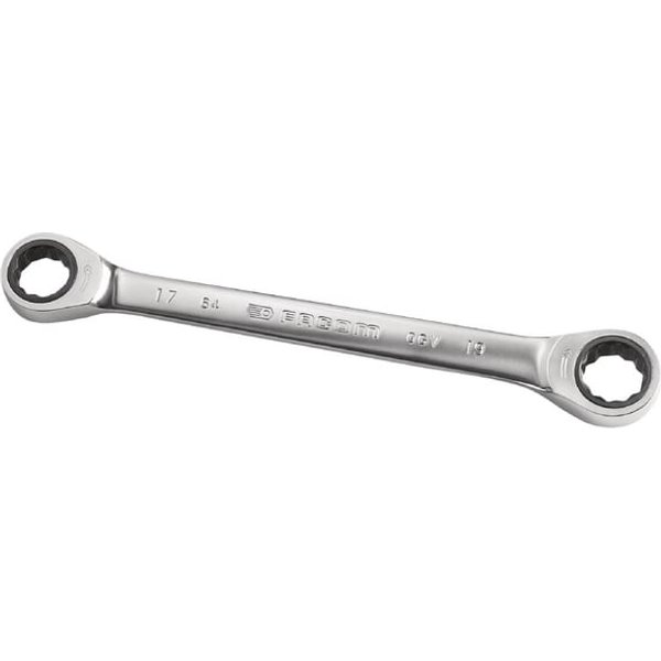Facom Double ended ratchet spanner 17x19mm, 6417X19