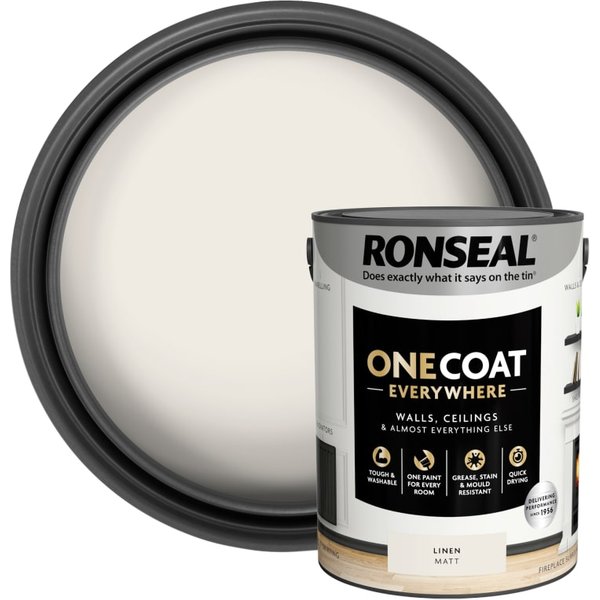 Ronseal One Coat Everywhere Interior Paint Linen Matt 5 L KCB.7015103.22204.81