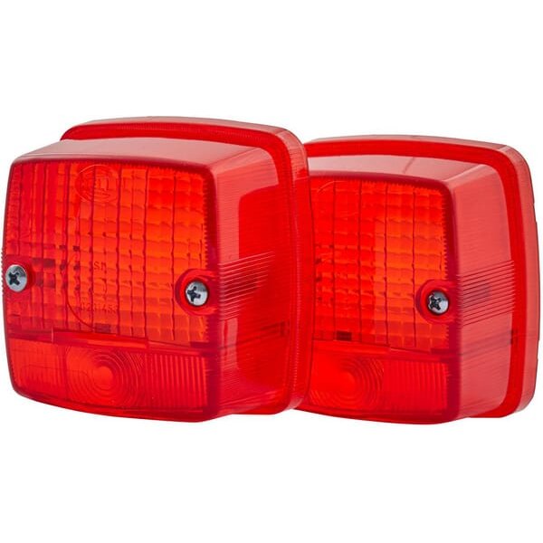 Hella Light lens, red, square LH/RH/rear 9EL115003035