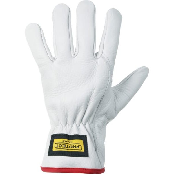Kramp Work gloves white leather size 11/2XL Protect by KG0300811