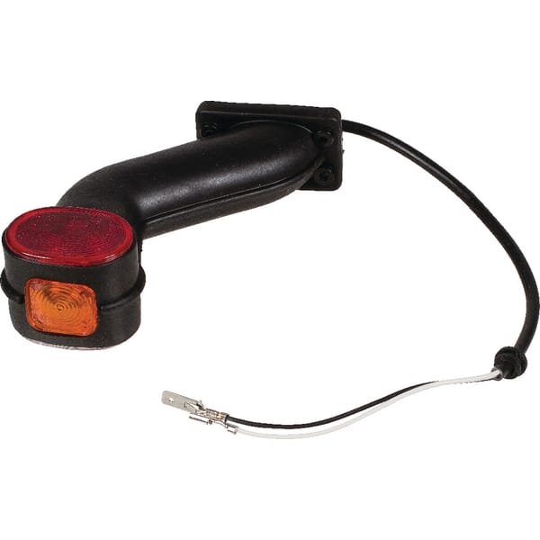 Aspöck Marker light LH round, 24V, red/yellow, bolt on, 313608017