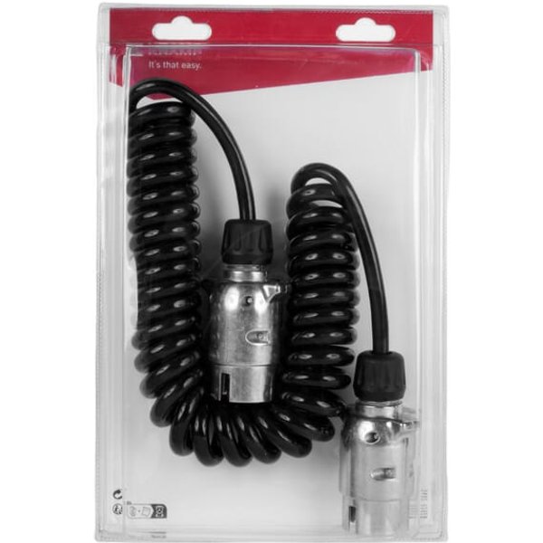 Kramp Spiral cable 7 pin - 3.5m, M/M (1) KRLA404063P01B